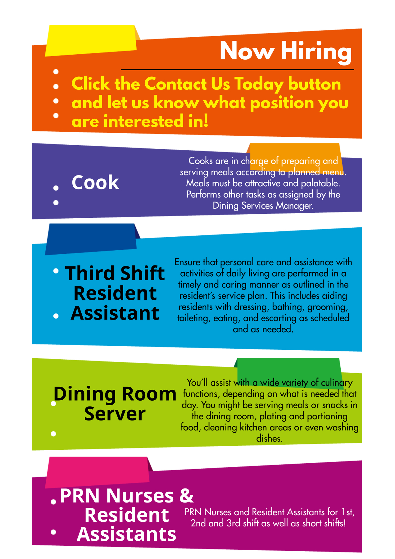 Now Hiring for Website